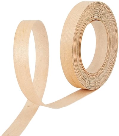 Dailygoody - Houtfineerrandstrips - Voorgelijmd - Flexibel - Navajo wit - Meubelreparatie - Echt hout - Geschikt voor kastmeubels - 10 meter