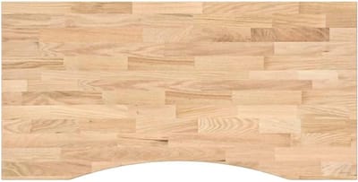 Bureaublad Hout - Tafelblad Werkplek - Bureau Opknappen - Massief Eikenhout - 100x60x2.5 cm - Naturel