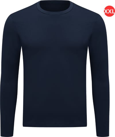 Livano Thermokleding - Thermoshirt - Thermo - Voor Heren - Shirt - Marineblauw - Maat XXL