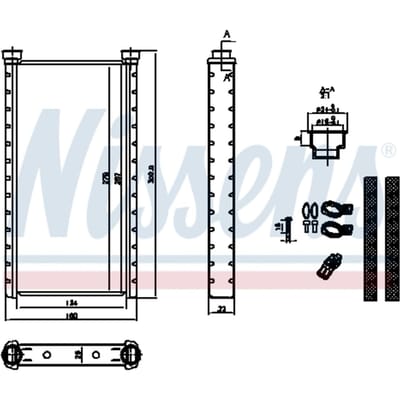 Warmtewisselaar, interieur verwarming NISSENS 70235