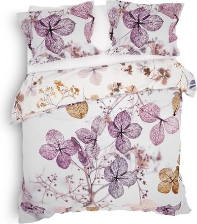 Heckett & Lane Brigitte Dekbedovertrek - Lits-jumeaux - 240x200/220 cm - Floral Pink