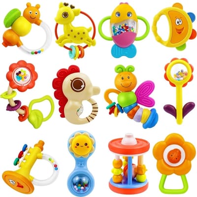 SCH® Baby Speelgoed 3 Maanden - Baby Speelgoed- Veelkleurig- 3cm x 3cm x 3cm