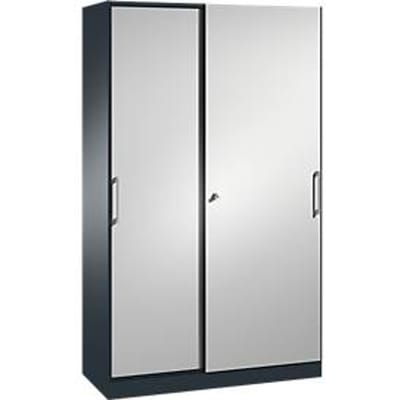Schuifdeurkast ASISTO C 3000, 5 ordnerhoogten, afsluitbaar, breedte 1200 mm,
