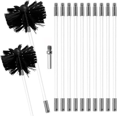 VH Supplies®Schoorsteenveegset - Schoorsteenreinigingsset - Schoorsteenveger - 14-delig