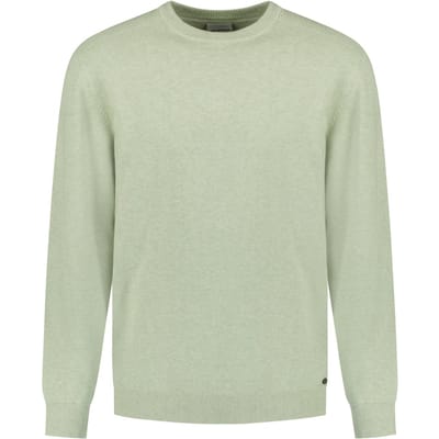 No Excess Pullover Crew Neck Melange Green Größe: L | Pullover Outlet | Herren | Grün