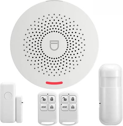 Wifi Alarm Systeem - Draadloos Beveiligingssysteem - Huis Beveiligen - Ingebouwde PIR Sensor - 79 mm diameter - Wit
