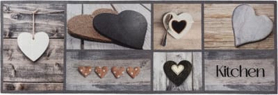 MD Entree - Keukenloper - Vloerkleed - Machinewasbaar - Cook & Wash - Hearts Kitchen - 50 x 150 cm