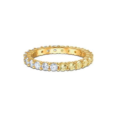 Bague demi-alliance Swarovski Vittore Femme Bagues Or Doré 5522878+5535246 Box (Random Color),52 beige
