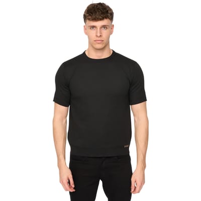Duck and Cover Heren Marvela Gebreide T-Shirt (Zwart)