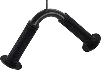 Lat Pulldown Bar - V-vorm Grip - Krachttraining Thuis - Ergonomische Antislip Grip - 29 cm - Zwart