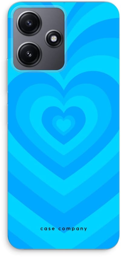Case Company® - Hoesje geschikt voor Xiaomi Redmi 12 hoesje - Hart Blauw - Soft Cover Telefoonhoesje - Bescherming aan alle Kanten en Schermrand