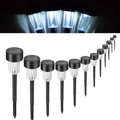 Nivard Tuinverlichting - Tuinlampen - Buitenverlichting - Tuin Verlichting - Led Lamp - Licht - Op Zonneenergie - Solar - Veelkleurig - 12 stuks