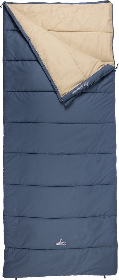 NOMAD® Blazer XL Slaapzak Dekenmodel | Staalblauw | 220x90 cm | Katoen | Aanritsbaar | Tochtstrip | Tweewegrits | Incl Hoes