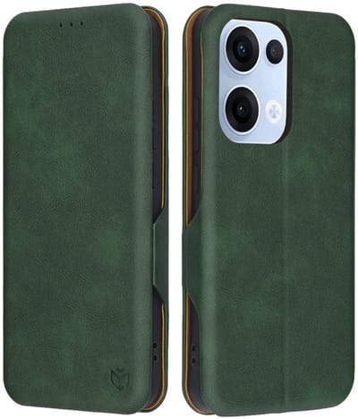 Hoesje geschikt voor Oppo Reno13 - Techsuit Safe+ Book Wallet Case - Donkergroen