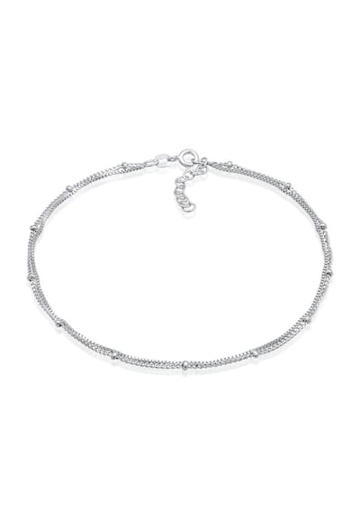 Elli - Enkelbanden - Dames Enkelbandje laagje look bol schakels in 925 sterling zilver - Dames