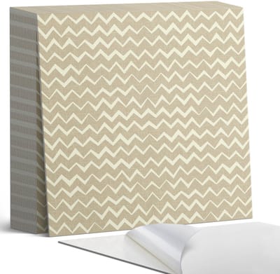 Coloray Plaktegels - Zigzags op de textuurachtergrond Zelfklevende Tegels - 20 cm x 20 cm - Beige Plaktegels - 20 stuks - Vierkant PVC Tegels - Plaktegels Badkamer - Plaktegels Vloer - Vinyltegels Vloer Zelfklevend - Wandtegel Zelfklevend