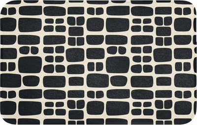 WC mat 80x50 cm - Antislip - Modern - Organisch - Zwart - Toiletmat - Vloermat - Douchemat - Toilet tapijt - Toiletmatten
