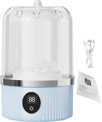 Draagbare Wasmachine - Reismachine Compact - Snel Wassen - Ultrasone Diepe Reiniging - 21.5 x 13.5 x 21.5 cm - Wit