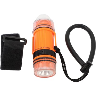 Lampe Stroboscopique de Plongée Étanche Haute Luminosité LED Alimentée par Batterie Lampe Flash de Signalisation de Plongée pour Aventure Sous-Marine orange
