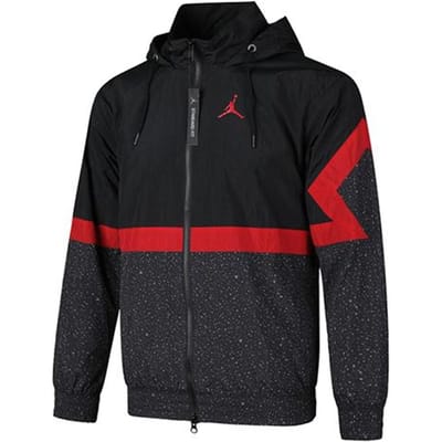 Jordan Diamond Cement Vestes Homme Noir Rouge à Capuche Modéré Autre L black