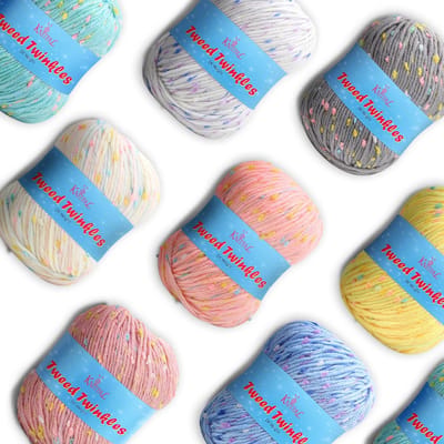 100% Zacht Tweed Breigaren Set - 8 Bollen Pastel Mix - DK Light Worsted Garen voor Baby & Haken