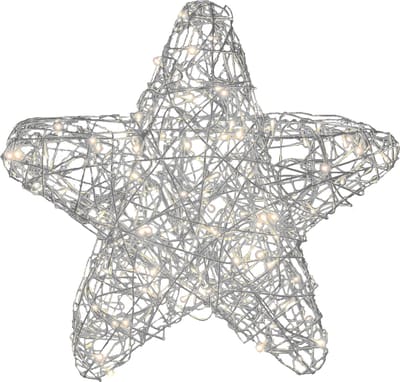 Kerstster "Galax" Zilver met 100 warmwitte LEDs - 60x20x63 cm