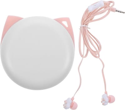Schattige kattenoordopjes met microfoon en opbergtas - 3,5 mm aansluiting voor meisjes