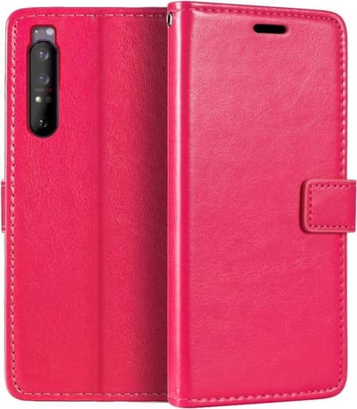 Bookcase Geschikt voor: Sony Xperia 1 III - Bookcase Roze - portemonee hoesje