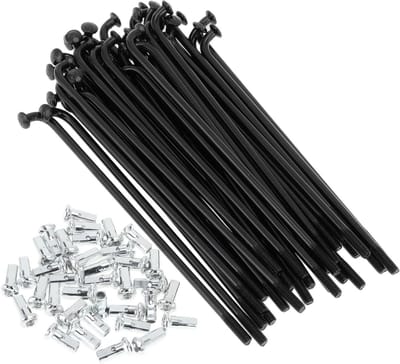 Fiets Spaken - Wielonderdelen - Fietsreparatie - Carbon Staal - 92mm Lengte - Zwart