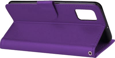 LuxeBass Telefoon Wallet Bookcase voor Samsung Galaxy M51 - Portemonnee telefoonhoesje voor Bankpassen - Hoesje voor Samsung Galaxy M51 - Kunstleer - Siliconen Houder - Magnetische sluiten- Paars - bookcase - boekhoesje - book case - boek hoesje