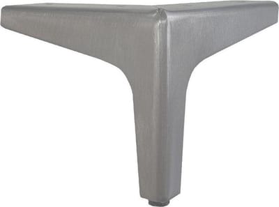 FLE - Massief stalen meubelpoot rvs look hoek 14 bij 14 cm en hoogte 11 cm