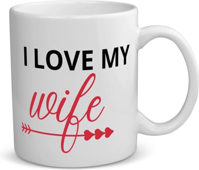 Akyol - i love my wife koffiemok - theemok - Liefde - je vrouw - valentijnsdag - verjaardagscadeau - cadeau voor vriendin - 350 ML inhoud