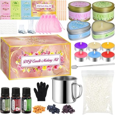 Complete DIY Kaarsenmaakset: Geurkaarsen Maken voor Volwassenen & Kinderen | Knutselpakket