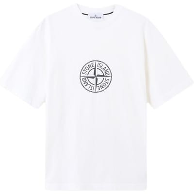 Stone Island T-shirt met print, ronde hals, korte mouwen, heren tops L1S152100001S0362V0001 XXXL gray