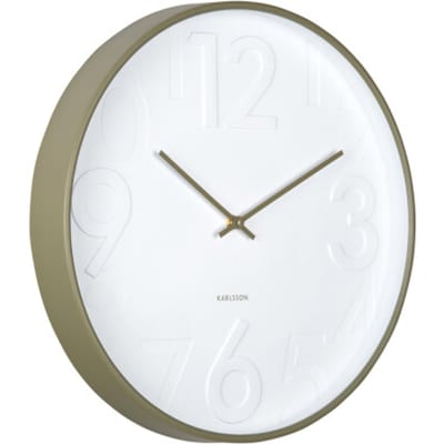Karlsson wandklok ayuno army green- Ø40cm