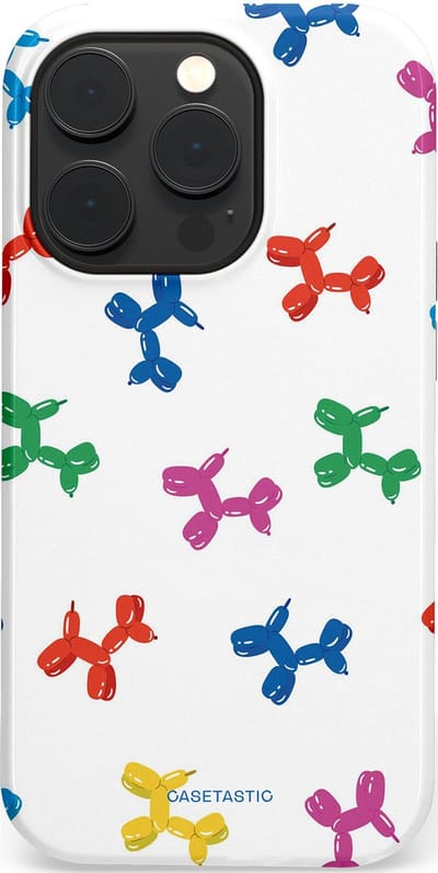 Casetastic Hoesje Geschikt voor Apple iPhone 14 Pro Magsafe - Stijlvolle Beschermende Duo-layer Case - Ballonnen hondje