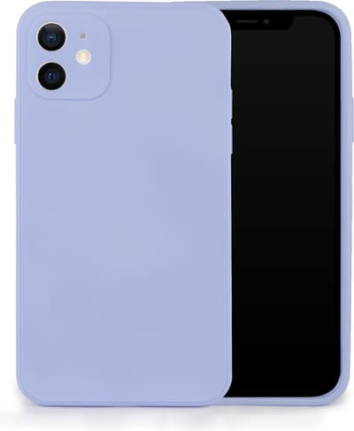 ShieldCase Hoesje geschikt voor Apple iPhone 11 vierkante silicone case - paars - Stijlvolle Beschermcase - Uniek Vierkant Design - Lichtgewicht en Duurzaam Hoesje - Flexibele Telefoonbescherming