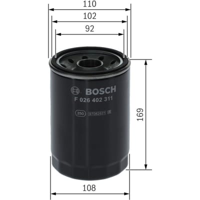 Brandstoffilter BOSCH F 026 402 311