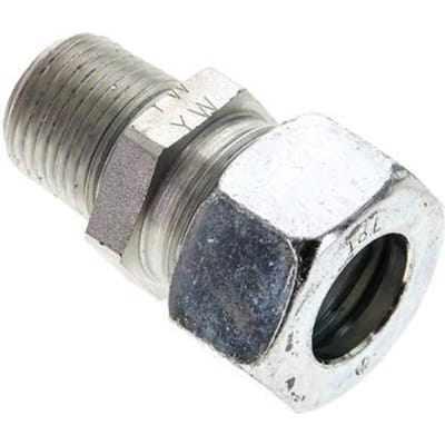 1/2'' NPT Buitendraad x 18L Verzinkt Stalen Rechte Snijring Koppeling 315 Bar DIN 2353