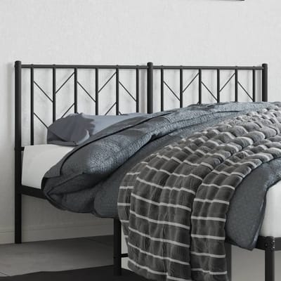 vidaXL - Vervangend - hoofdbord - 150 - cm - metaal - zwart