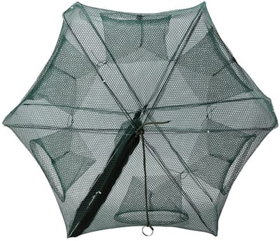 Allecto - Managed Fishing Net - Opvouwbaar visnet - Ideaal voor het vangen van vissen - 6 gaten - Handig voor pygmy krabben - Lichtgewicht en makke...