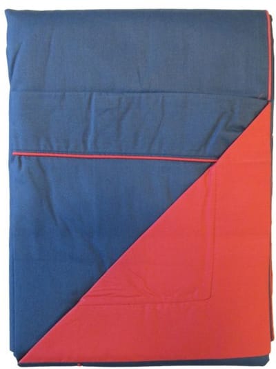 Avenue Omkeerbaar Dekbedovertrek Perkal Katoen - Litsjumeaux - 240x200/220cm - Navy/Red