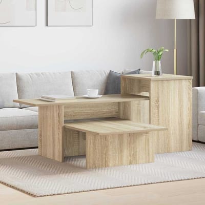 vidaXL - Wandtafel - Sonoma - Eik - 91,5 - x - 35 - x - 38,5 - cm - Bewerkt - hout