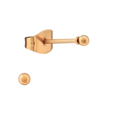 Aramat Jewels | Oorbellen | Bolletjes oorbellen – rosékleur – 2mm | | | |2mm | Staal | Kinderen, Volwassenen | Verkleurd niet