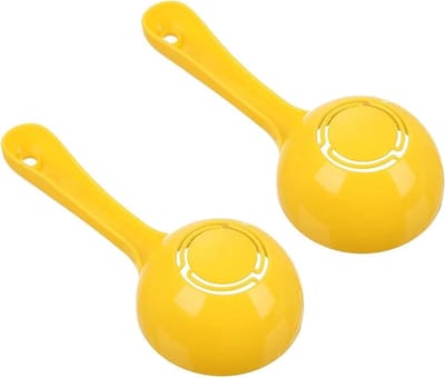 2 Stuks - Rijstlepel - Rijst Opscheplepel - Geel - Kookgerei - Kunststof - 18,5*8*4 cm - Rijstlepelvorm - Antiaanbakvorm voor sushi - Rijstballepel - Kookgereedschap - Serveerlepels - Kooklepels