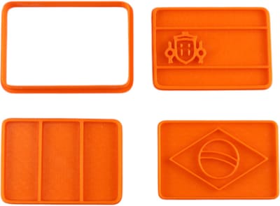 Uitsteekvormpjes voetbal – Koekjes Uitstekers – stempel voor deeg fondant klei – Cookie Cutter - WK & EK - Vlaggen set