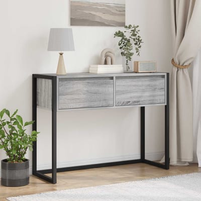 vidaXL - Bijzettafel - Grijs - Sonoma - 100 - x - 36 - x - 75 - cm - Bewerkt - hout