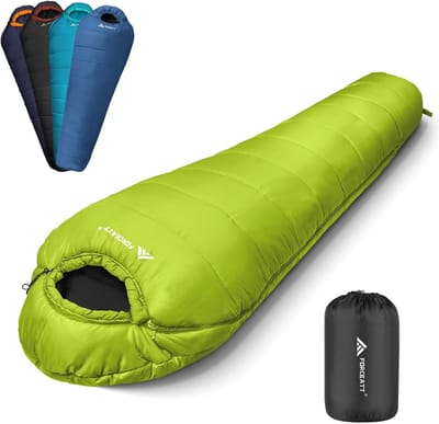 Slaapzak voor 4 Seizoenen -10°C tot 15°C, Mummiemodel, Waterdicht en Ultralicht voor Camping en Reizen, Ideaal voor Buiten en Binnengebruik