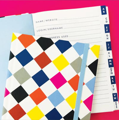 Wachtwoordenboekje met Alfabet Tabs - Password Organizer - Boek Wachtwoorden