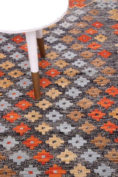 Kleurrijk Tapijt Laagpolig Handgeweven Wollen Vloerkleed - Koho Afghan Kelim 151x101 - 151x101cm- Modern - Woonkamer - Salon - Slaapkamer - Eetkamer